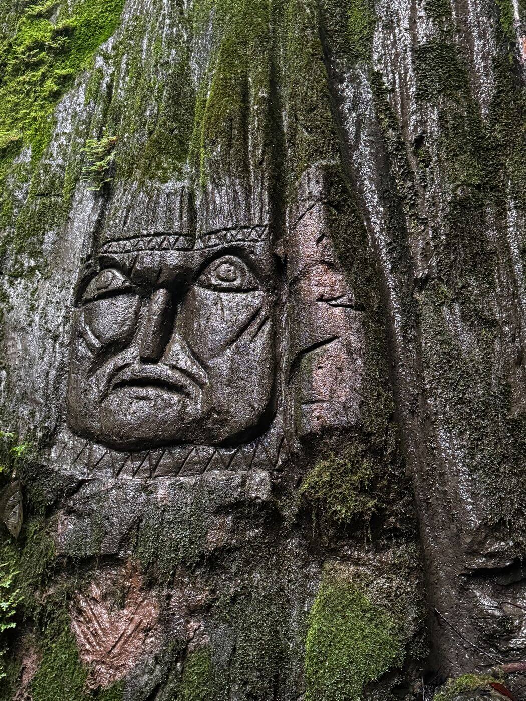 A sacred carved gateway in the jungle