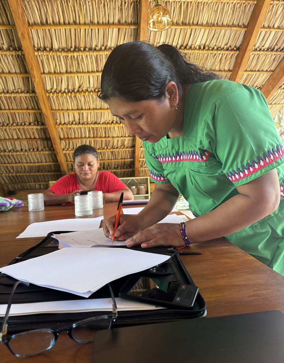 A Ngäbe-Buglé wisdom-keeper documenting sacred teachings