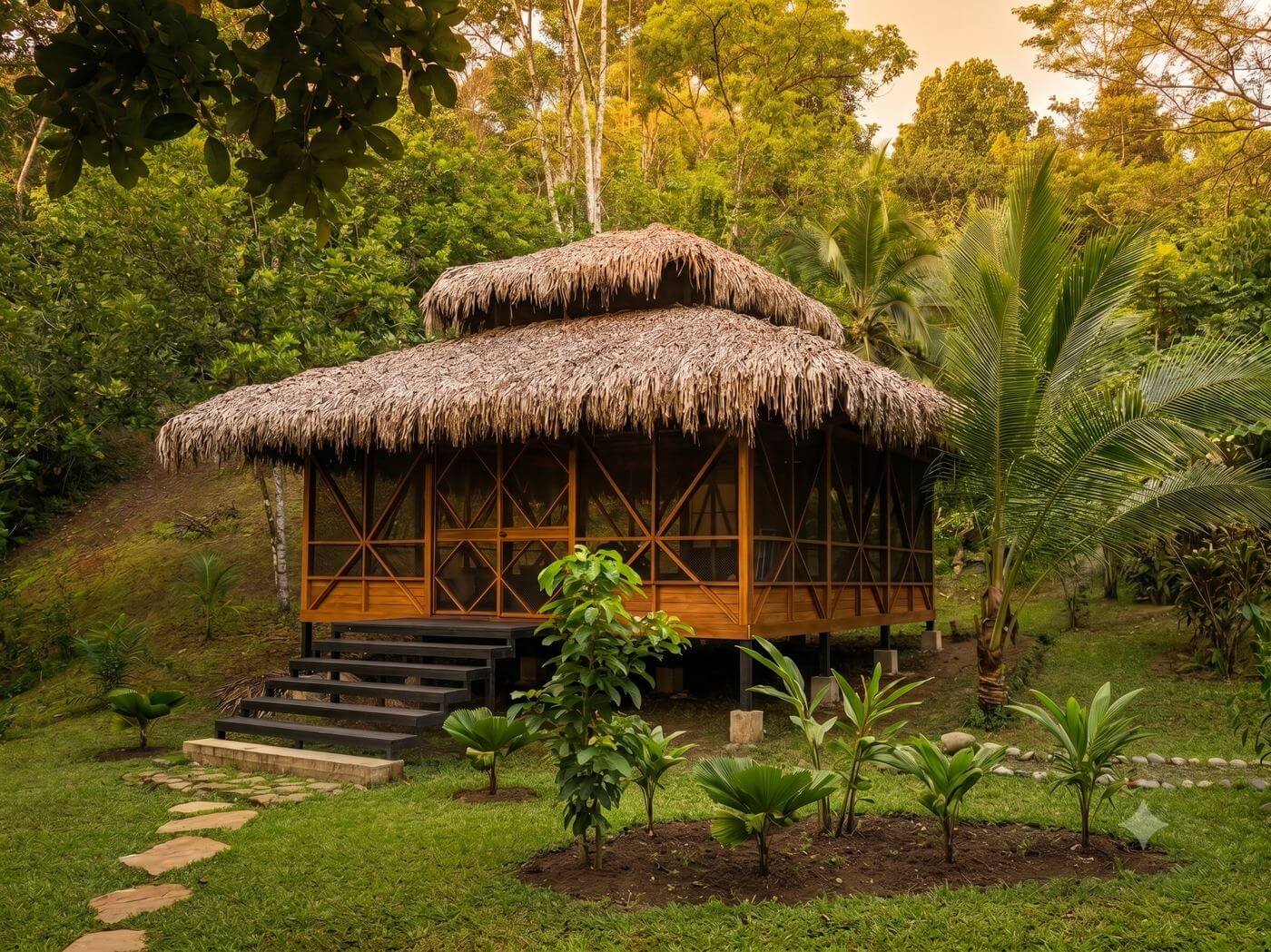 Tierra Santa villa at golden hour
